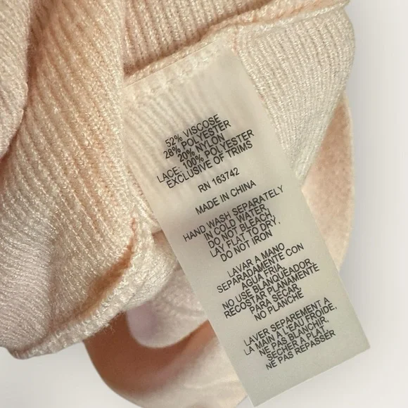 Liv Milano Blush Pink  Sweater 1X | Rhinestone Detail Long Sleeve Top - Picture 5 of 6